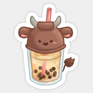 Ox Bubble Tea Sticker